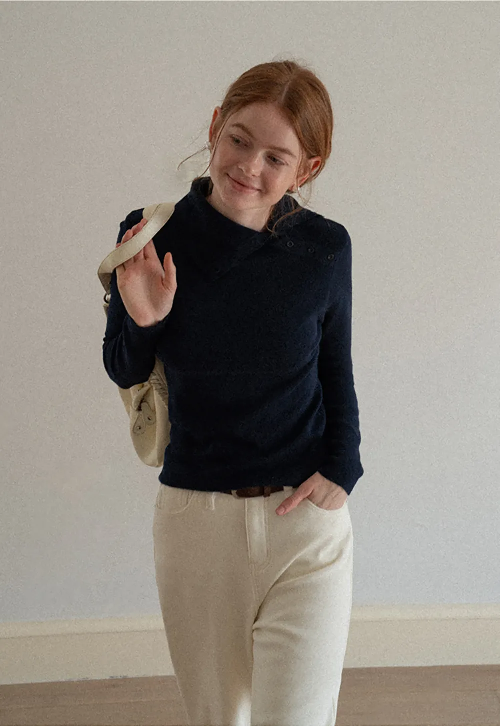 Wide Leg Denim Jeans with Belt Loop