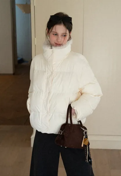 Fur Collar Puffy Short Jacket