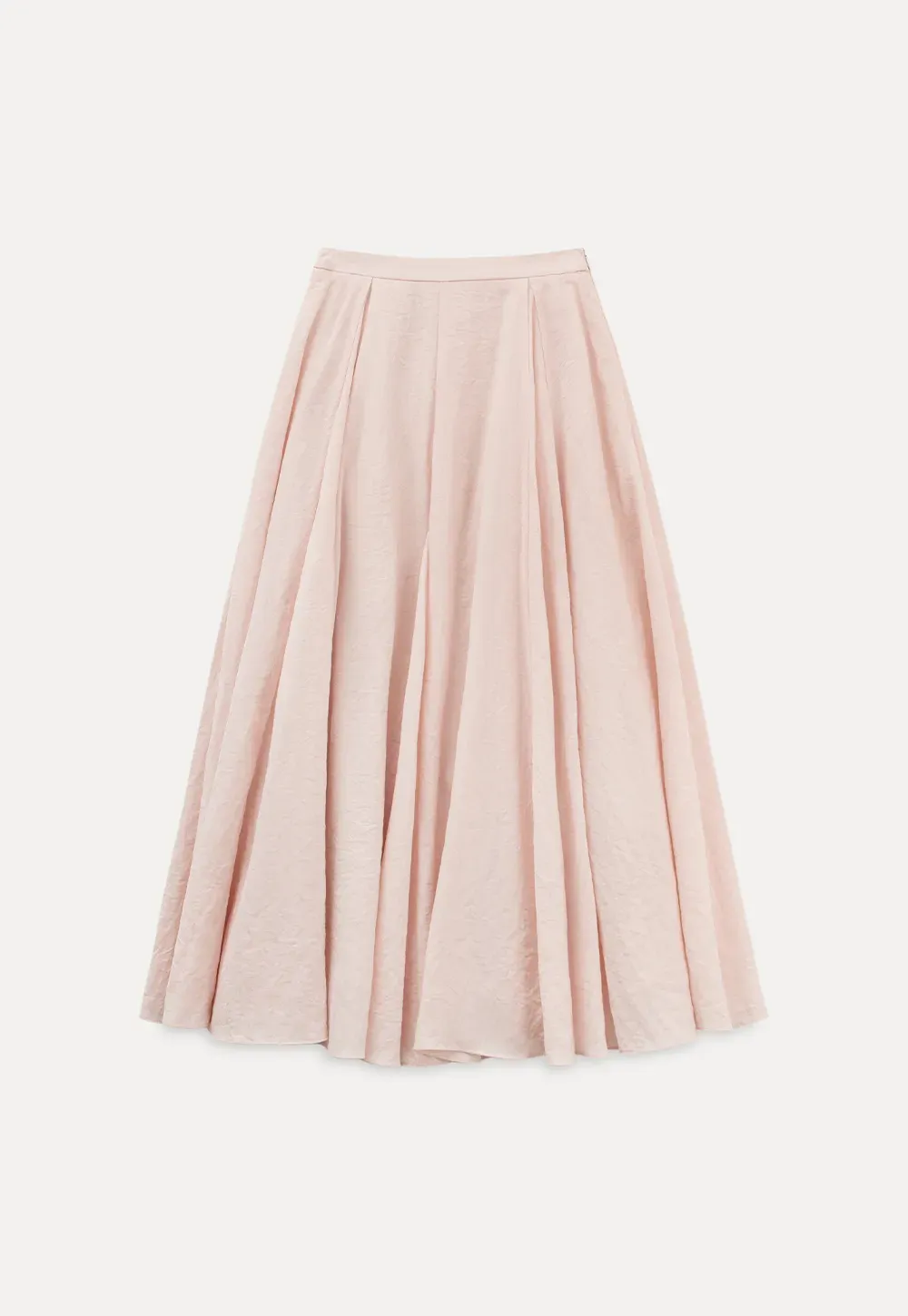 Flowy Pleated Midi Skirt with Drawstring Waist