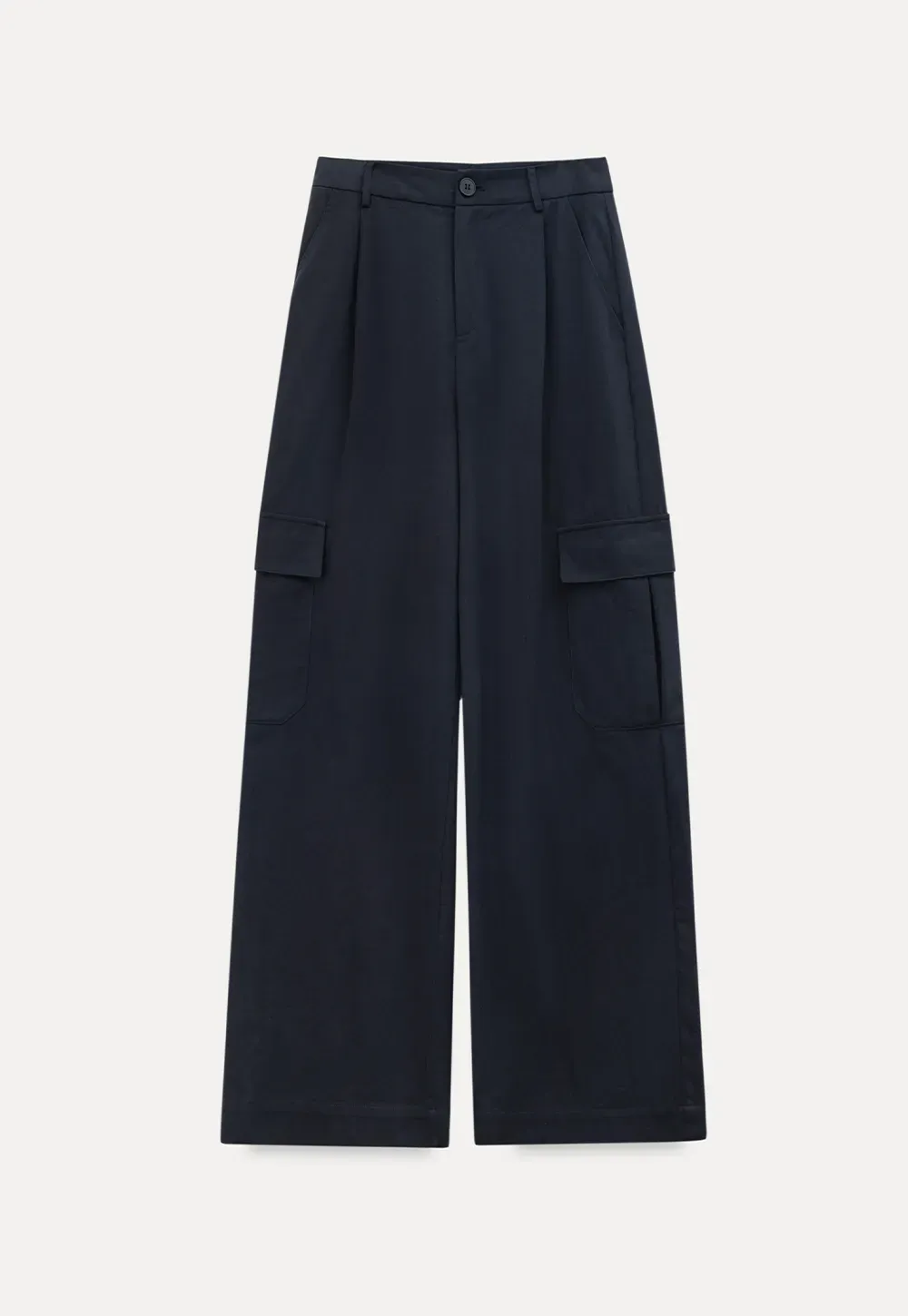 Wide Leg Pleated Casual Pants
