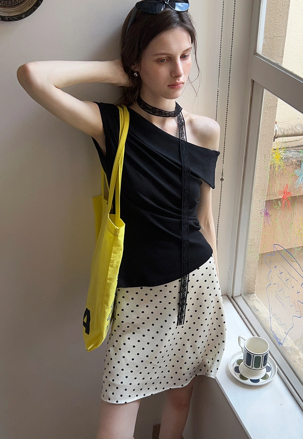 Women’s Asymmetrical Off Shoulder Top