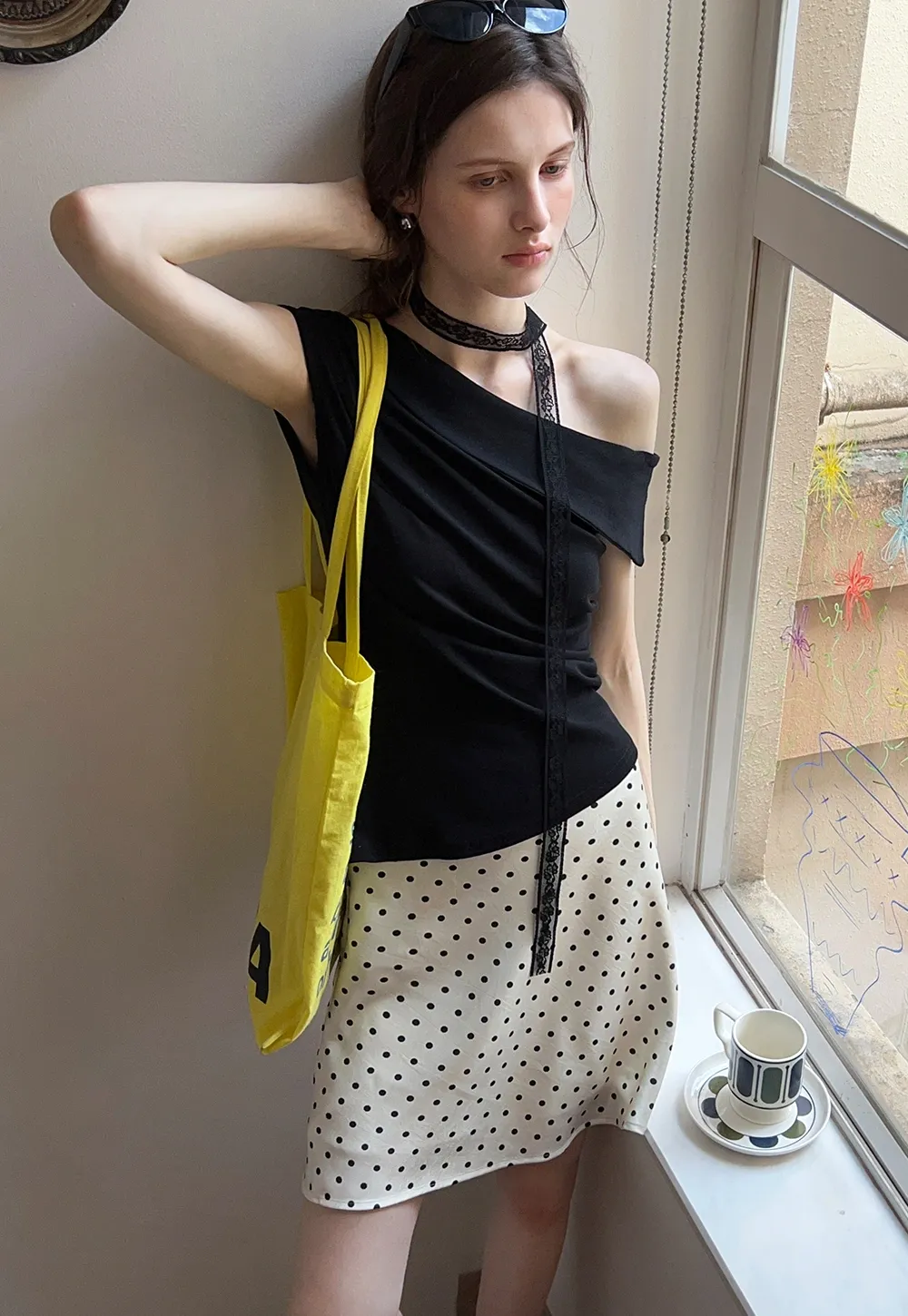 Women’s Asymmetrical Off Shoulder Top