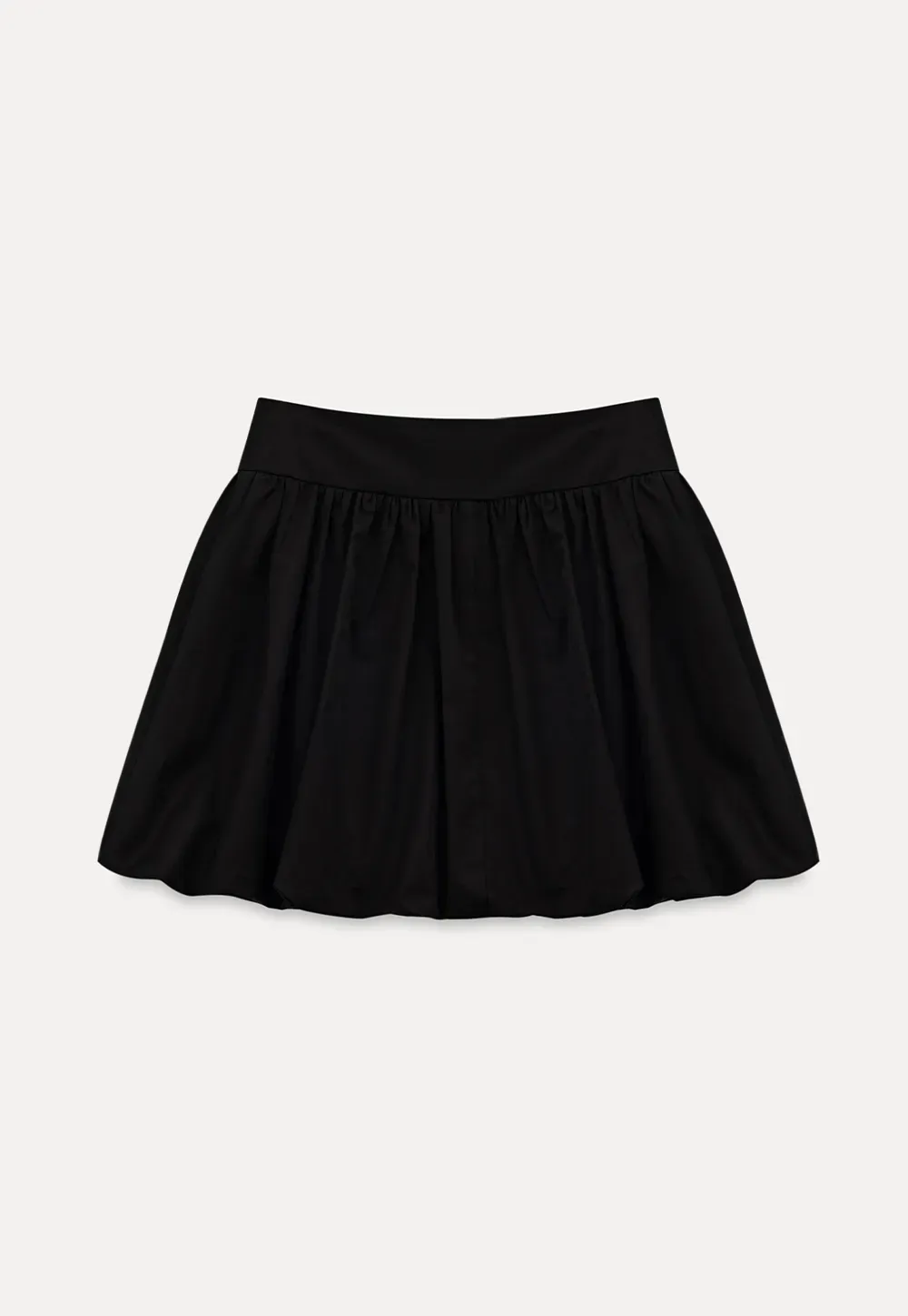 Pleated A-line Skirt with Elastic Waistband