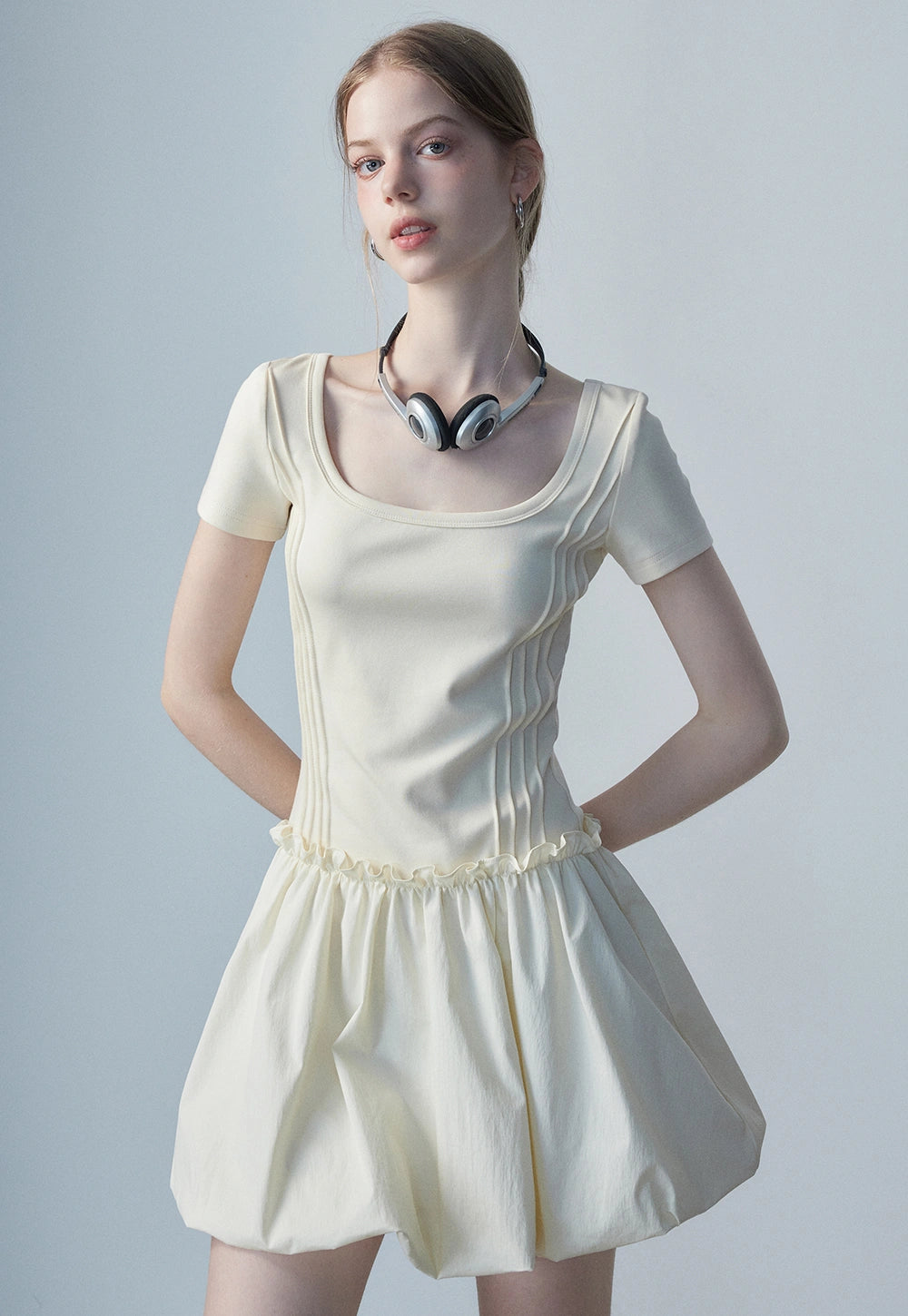 Women's Square Neck Casual Dress