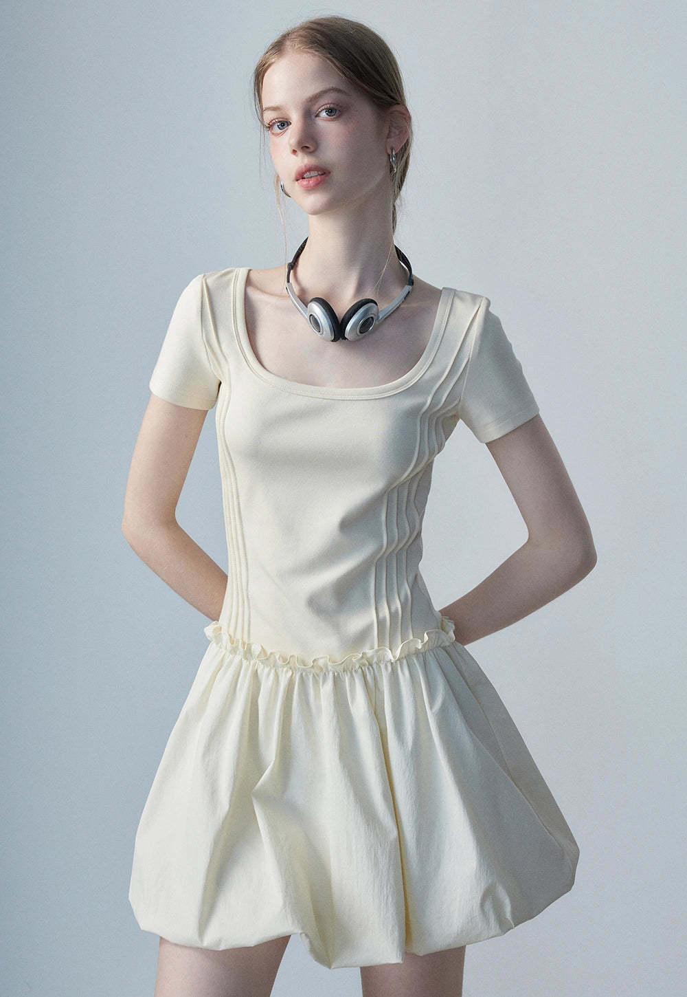 Women's Square Neck Casual Dress