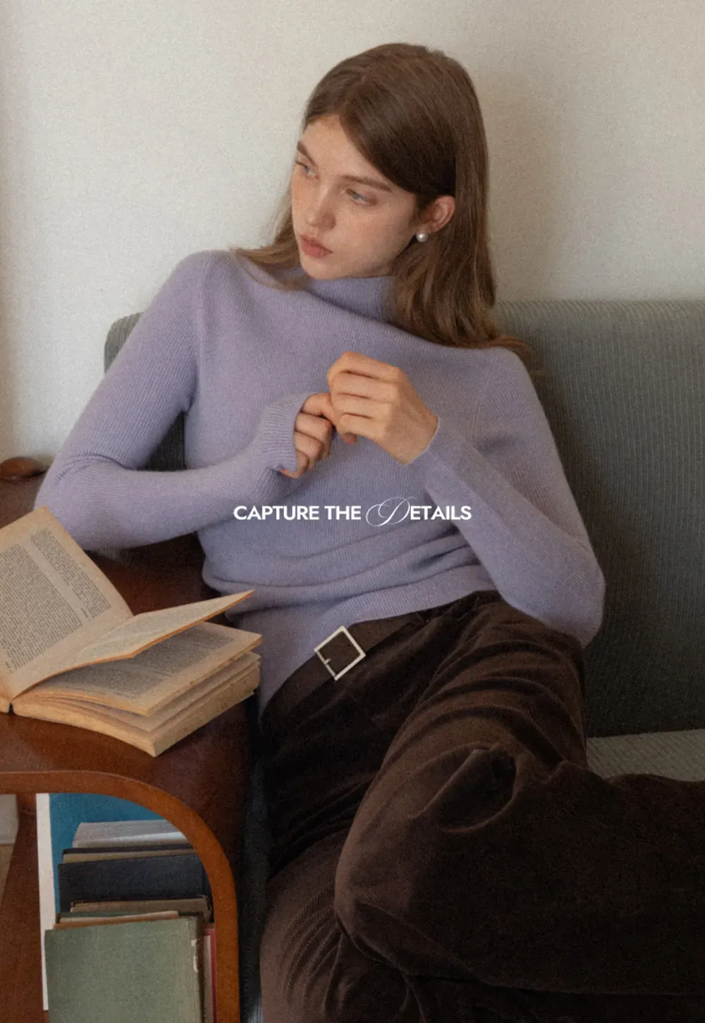 Mock Neck Ribbed Knit Sweater