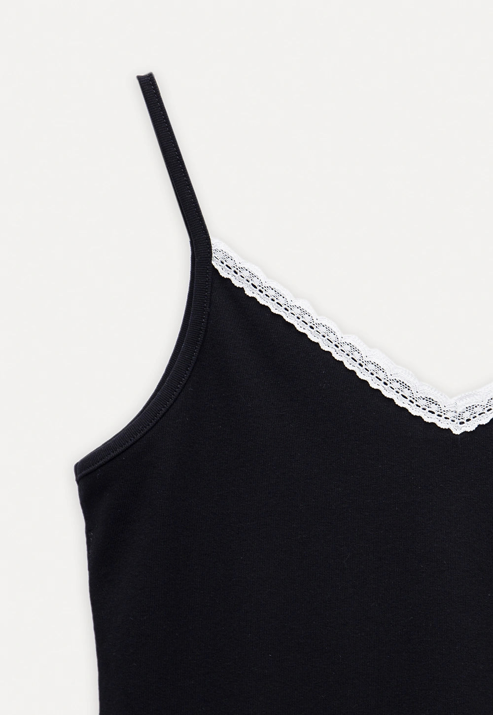 Lace Trim Layered Hem Cami Top2