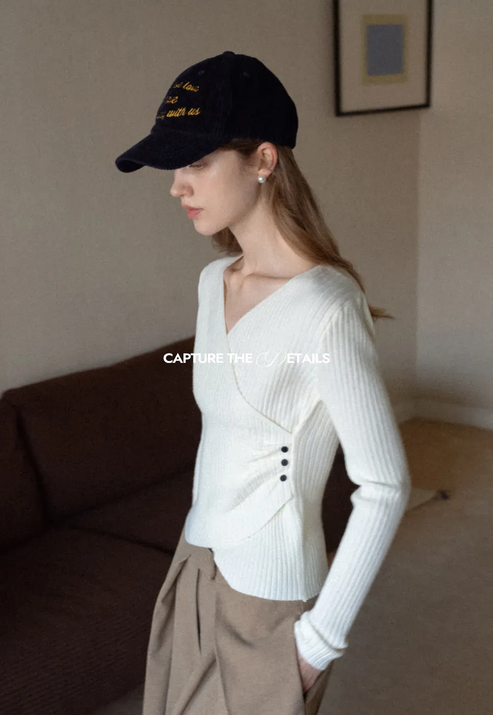 Ribbed Wrap Knit Top