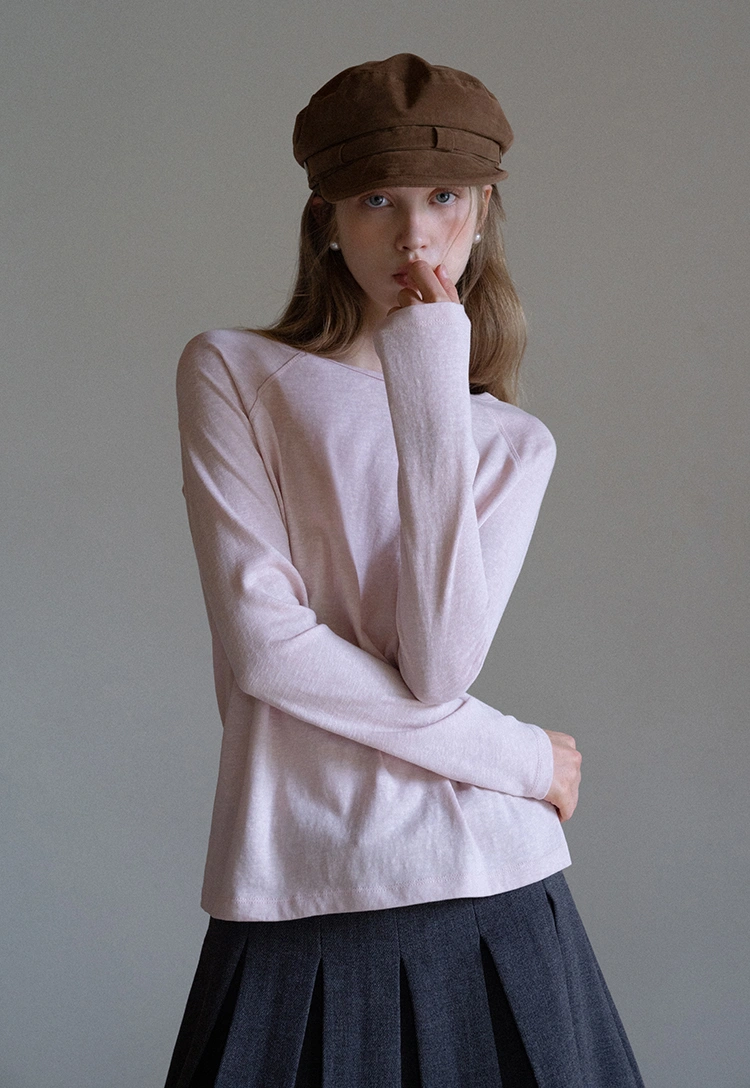 Women’s Basic Crew Neck Long Sleeve Tee