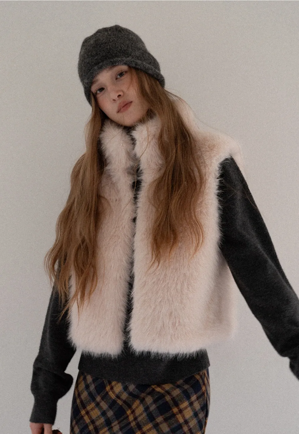 Women Faux Fur Vest Sleeveless