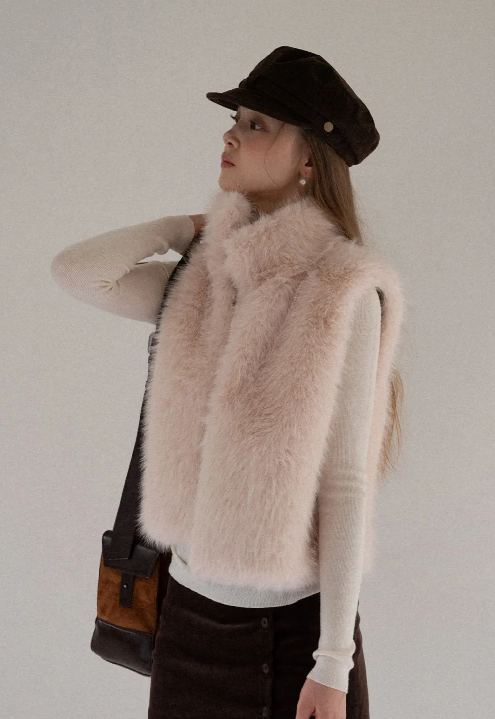 Women Faux Fur Vest Sleeveless
