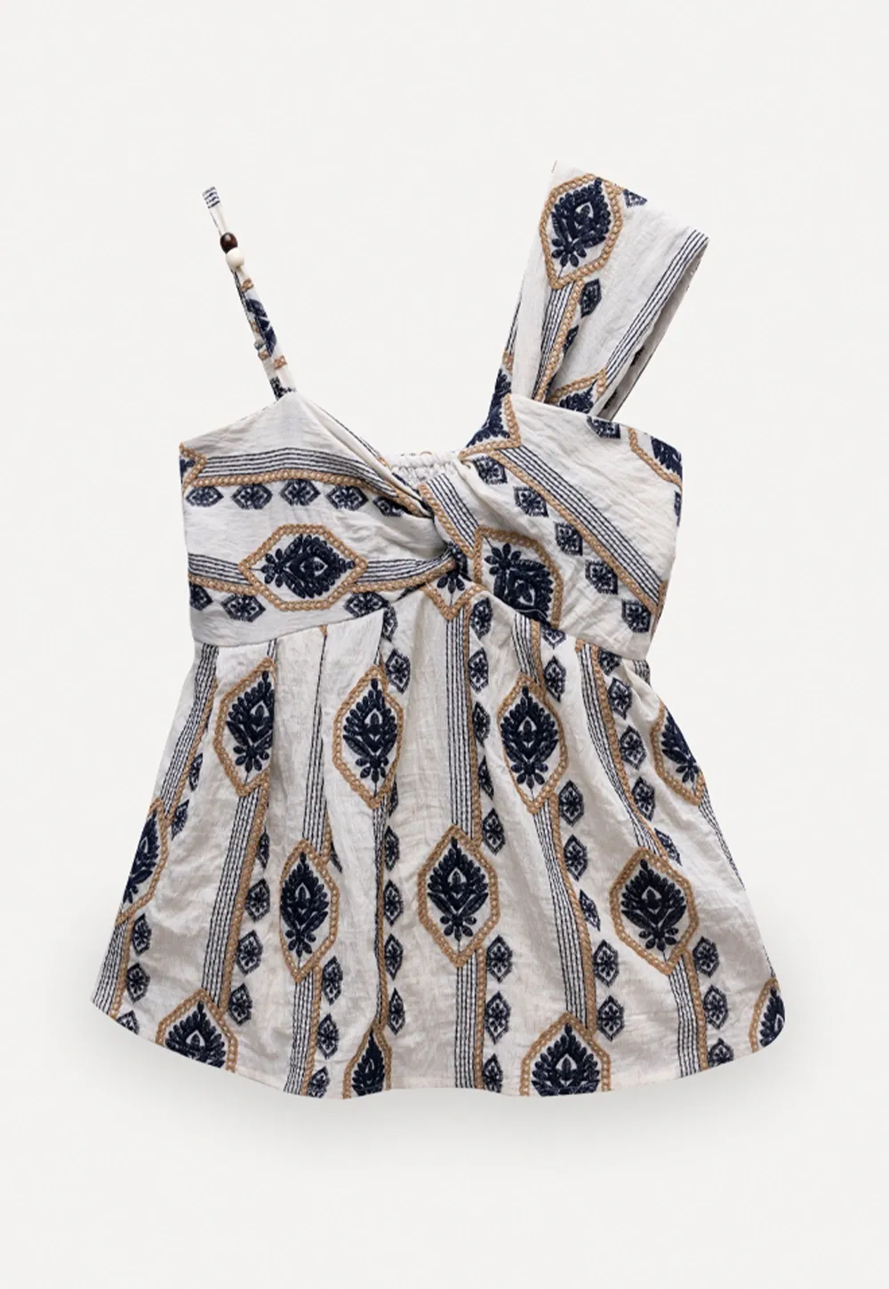 intage-Inspired Boho Print Spaghetti Strap Top