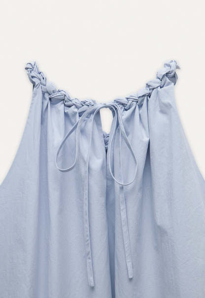 Braided Strap Bubble Top