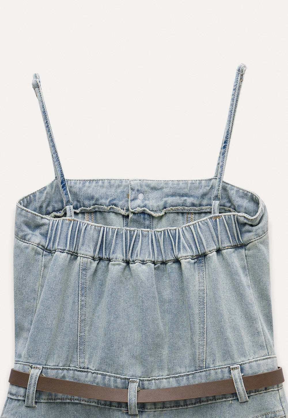 Women’s Denim Button Front Midi Dress with Belt