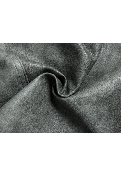 Women's Faux Leather Mini Skirt, A-Line with Belt and Pockets, Vintage Brown