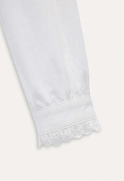 Women's Lace Collar Cotton Blouse