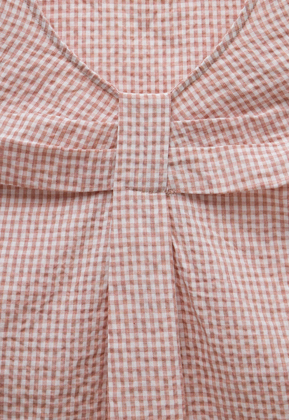 Bow Tie Pleated Textured Plaid Vest Top