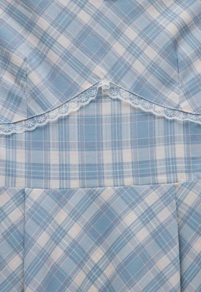 Plaid Halter Neck A-Line Dress2