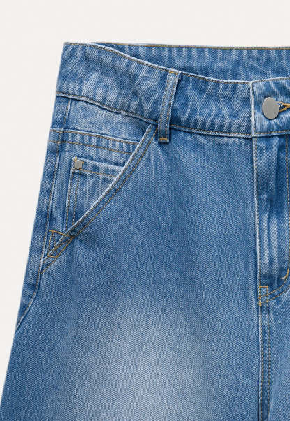 Women's High Waist Vintage Wide Leg Jeans