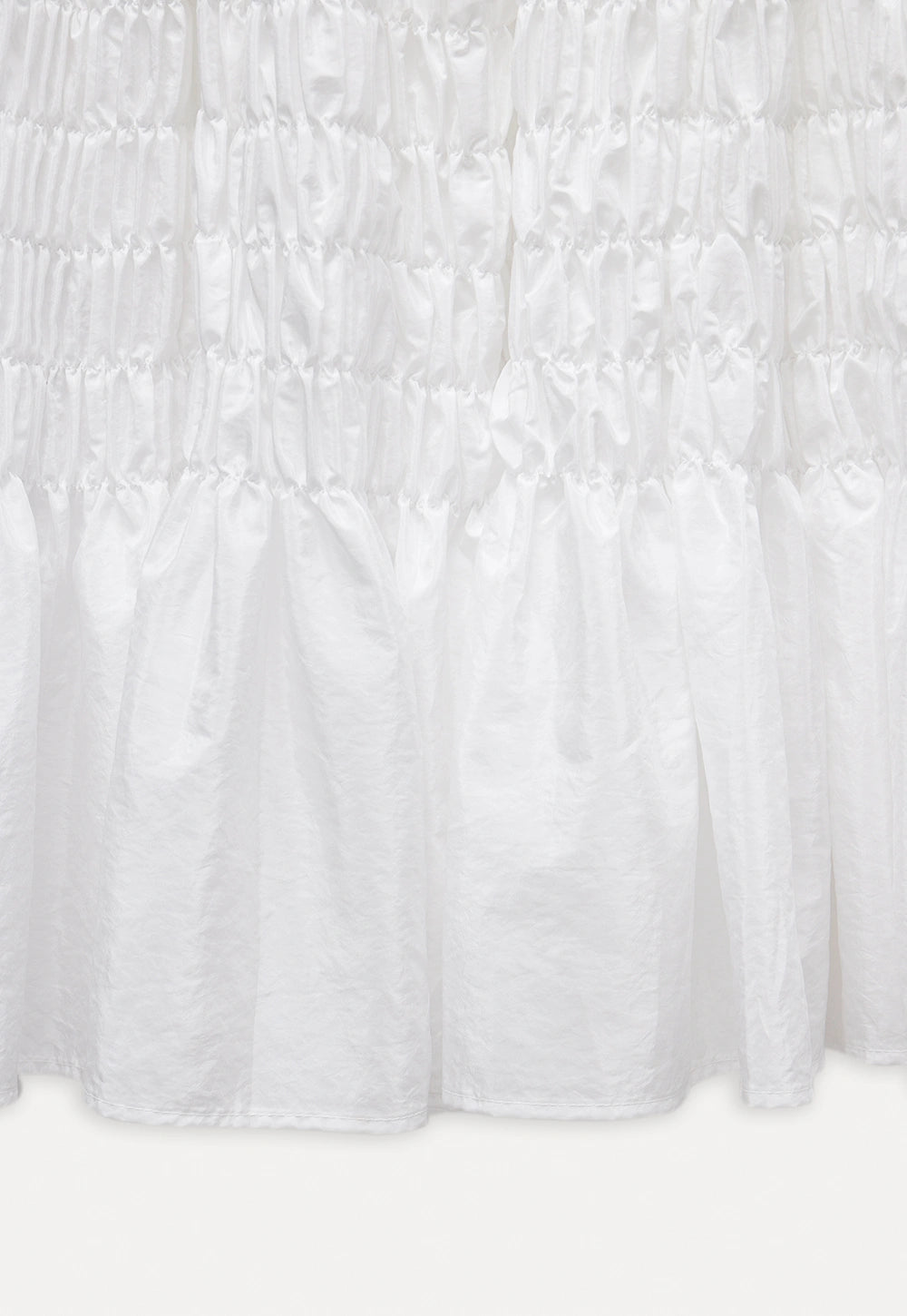 Shirred A-Line Skirt