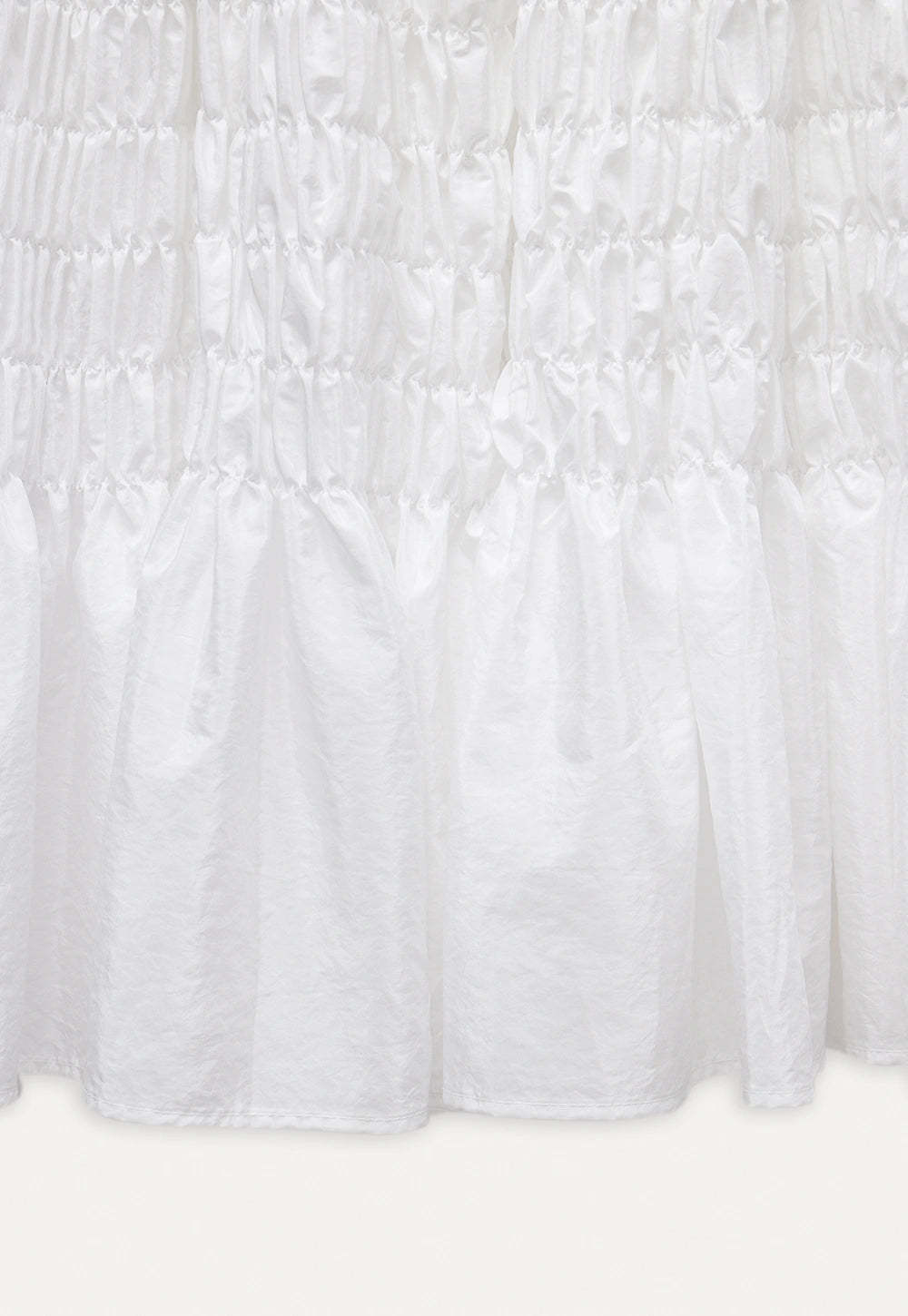Shirred A-Line Skirt