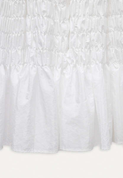 Shirred A-Line Skirt