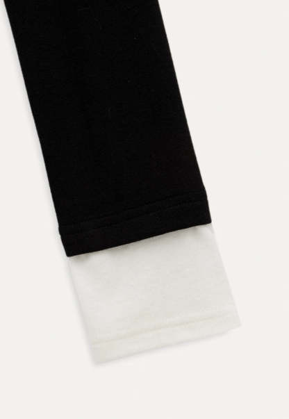 Women's Layered Drape-Neck Long Sleeve Top