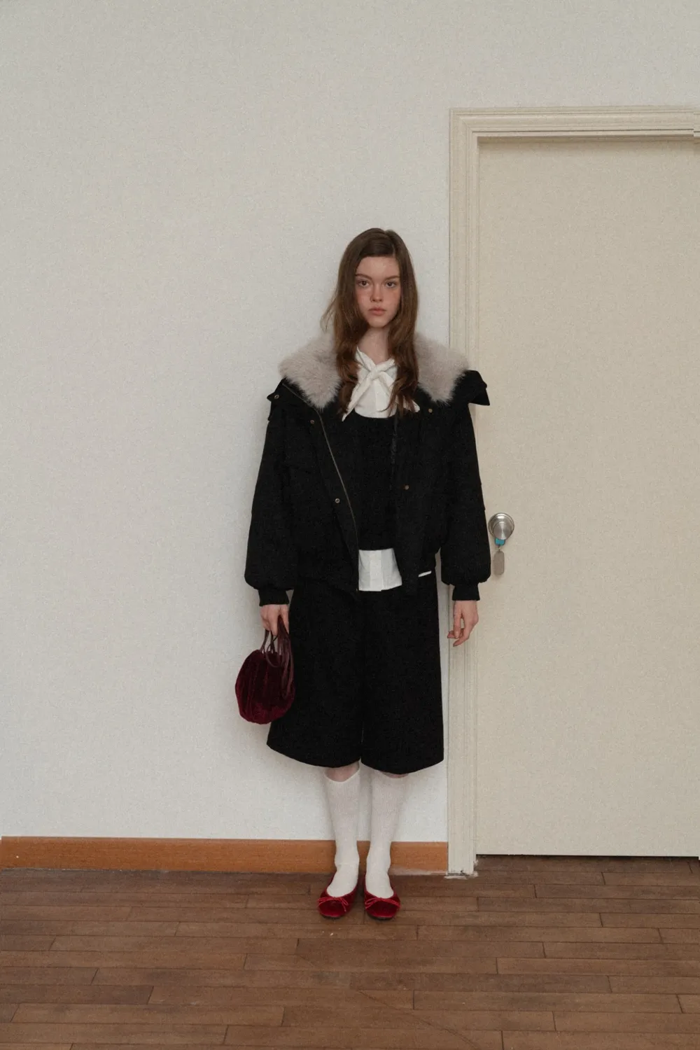 Women Fuzzy Collar Suede Jacket Warm Outerwear