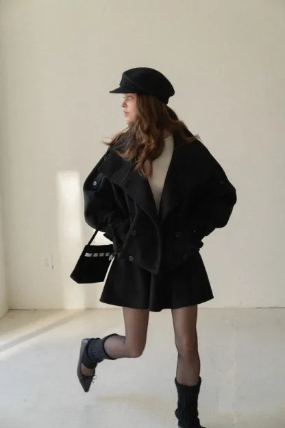 Elegant Jacket and Pleated Skirt Set