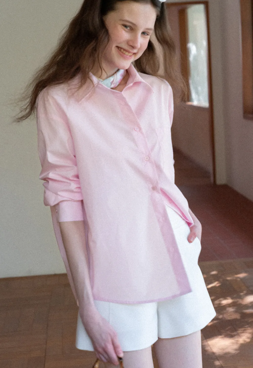 Classic button down shirt with rolled sleeves