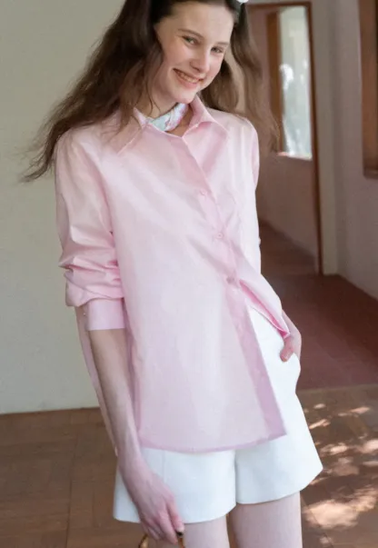 Classic button down shirt with rolled sleeves