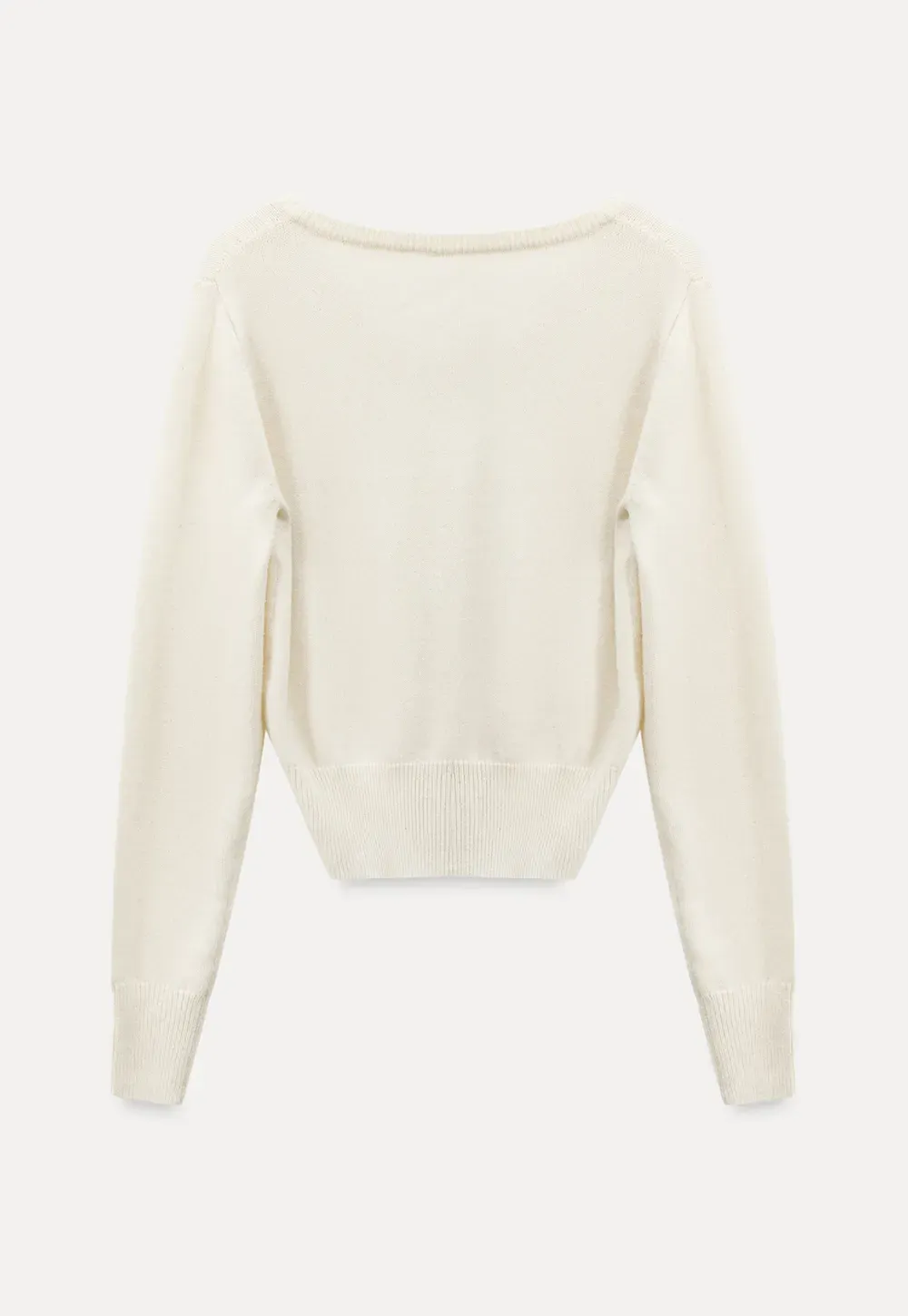 V Neck Knit Sweater with Layered Collar Design