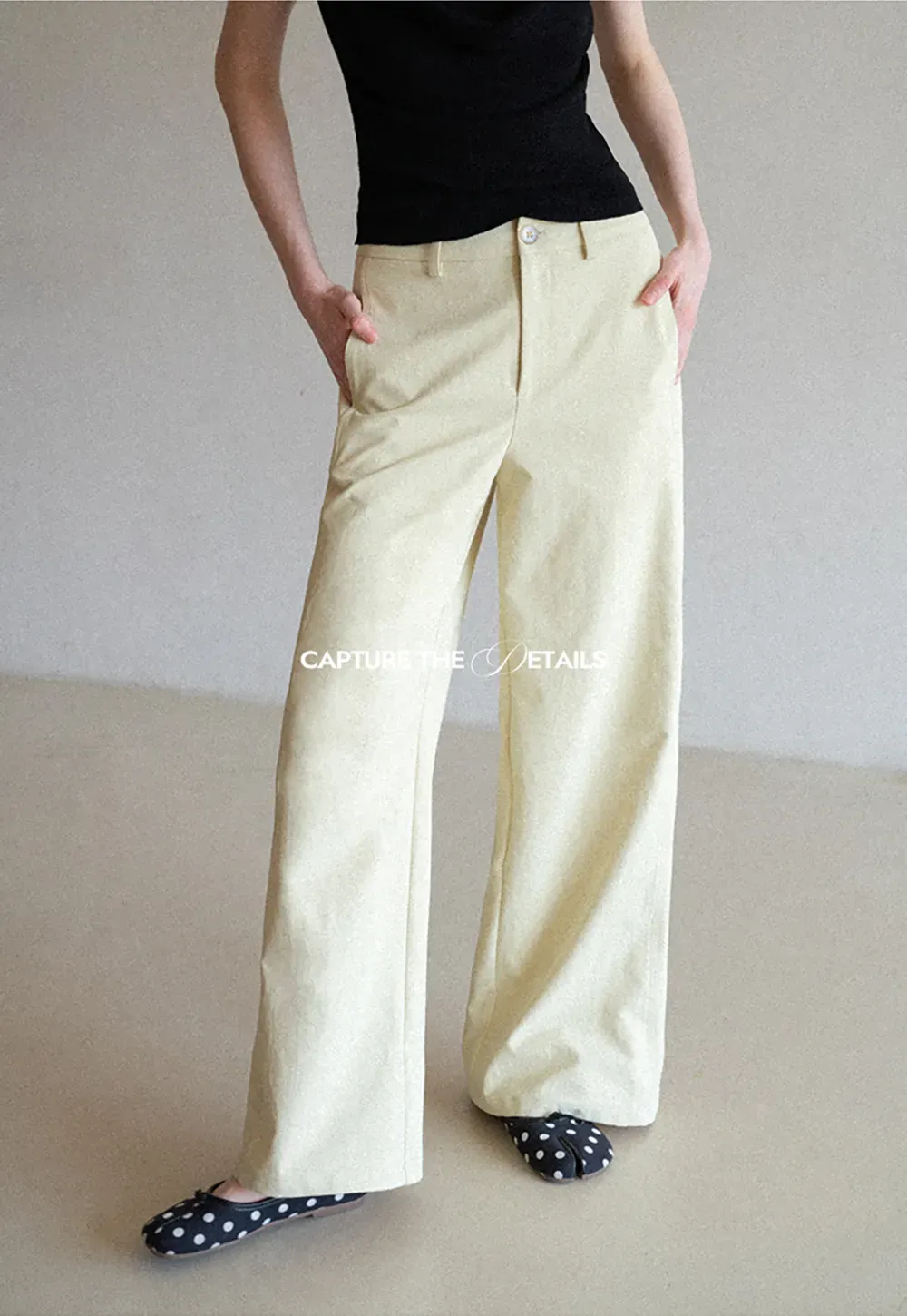 Wide Leg Casual Pants with Front Pockets