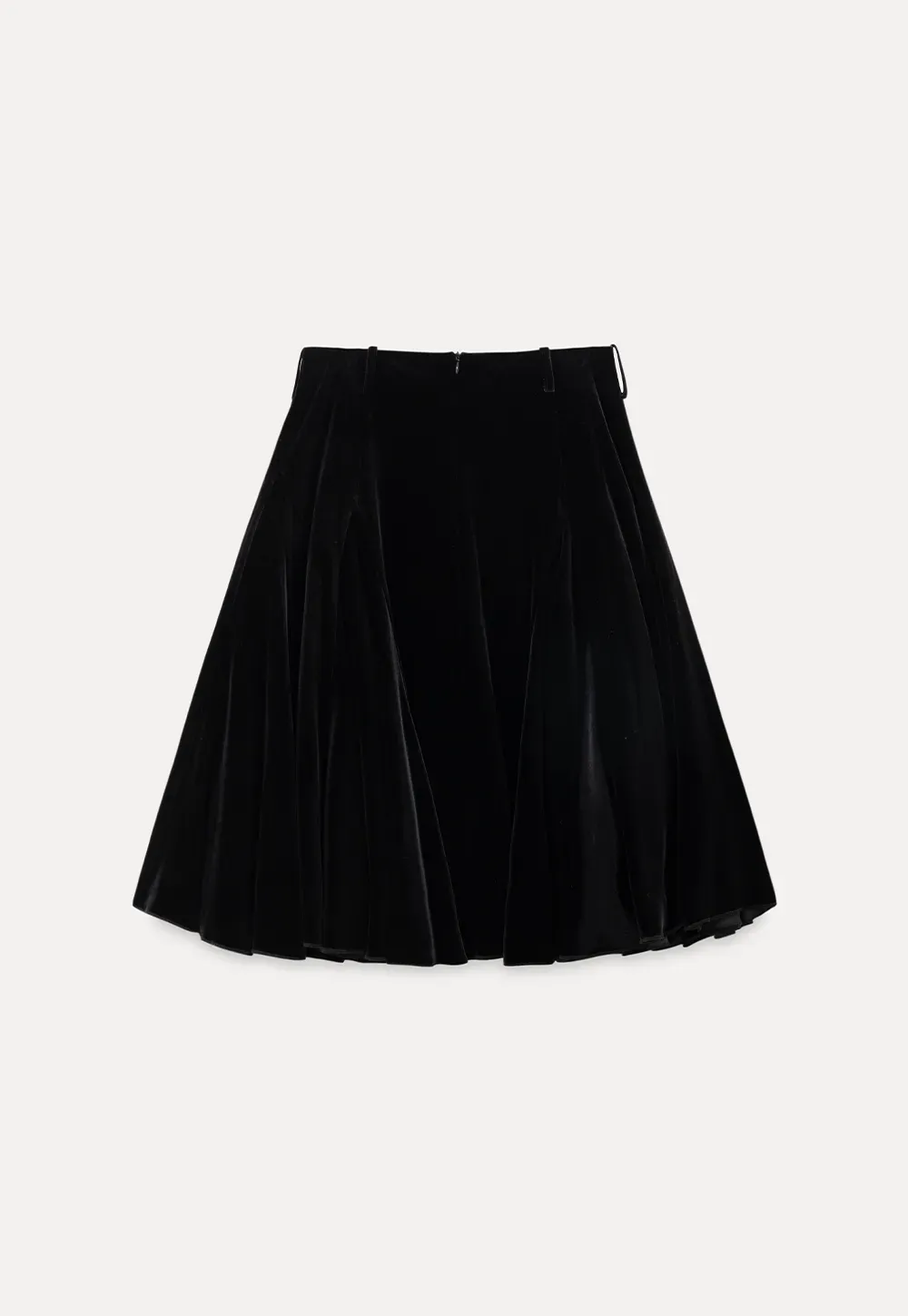 Velvet Pleated Mini Skirt