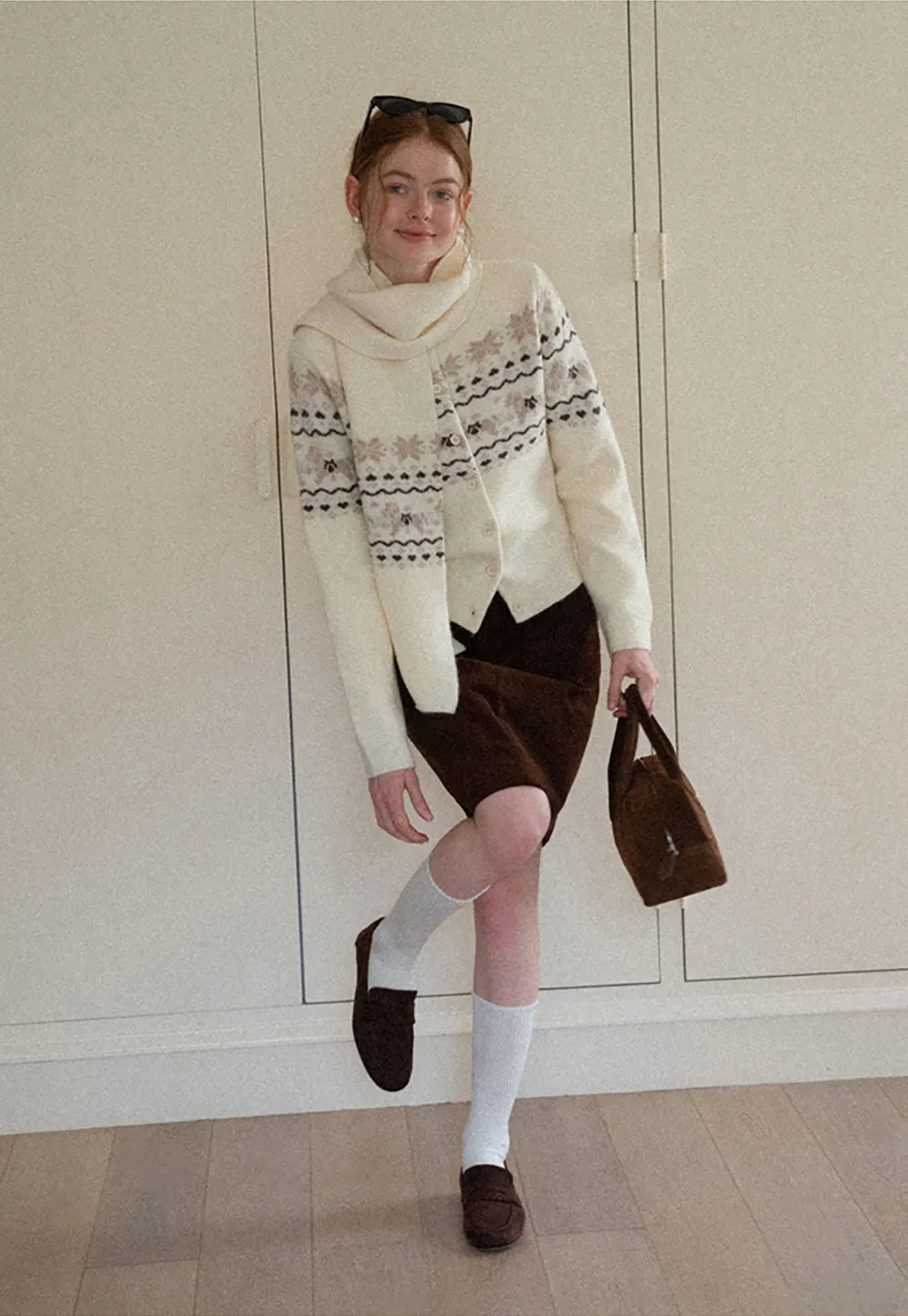 Corduroy Mini Skirt A-Line Design Women's Fashionable Bottoms