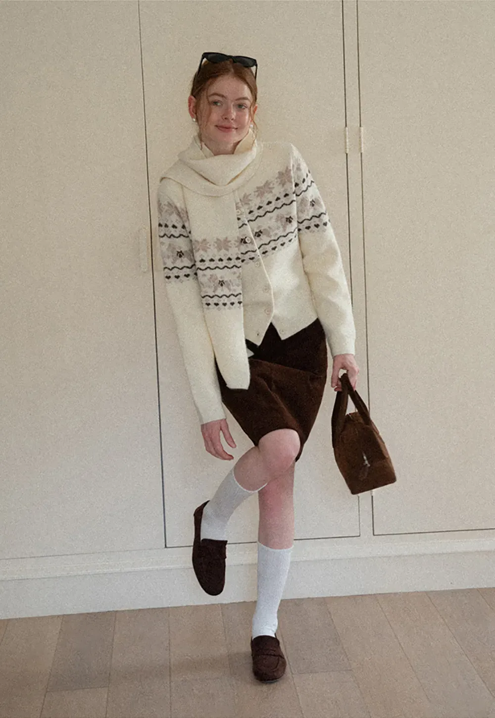 Corduroy Mini Skirt A-Line Design Women's Fashionable Bottoms