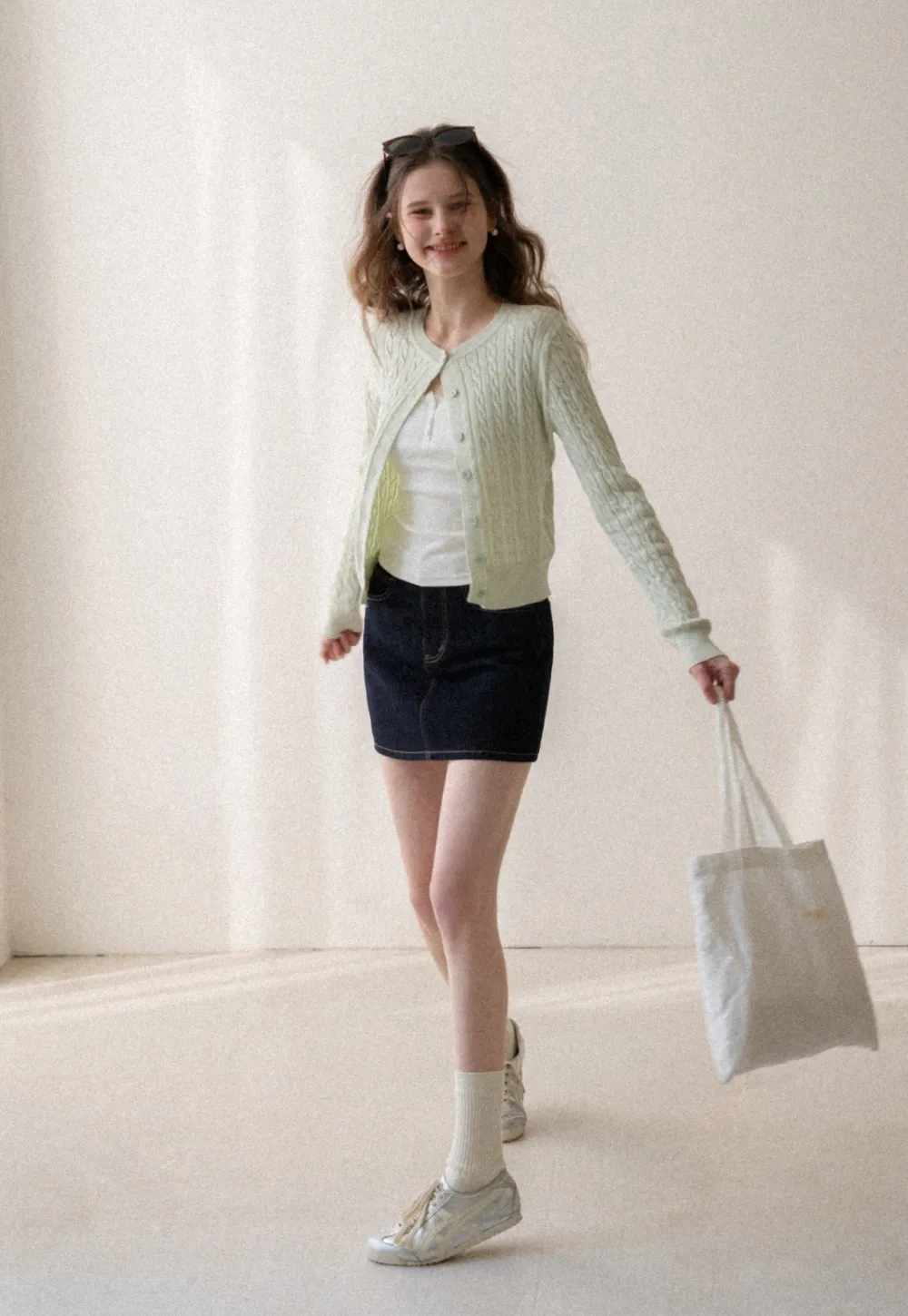 Lace Trim Button Front Tank Top