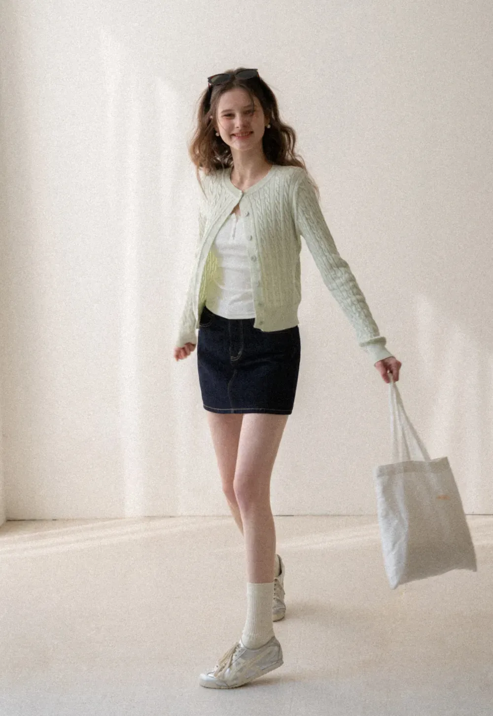 Lace Trim Button Front Tank Top