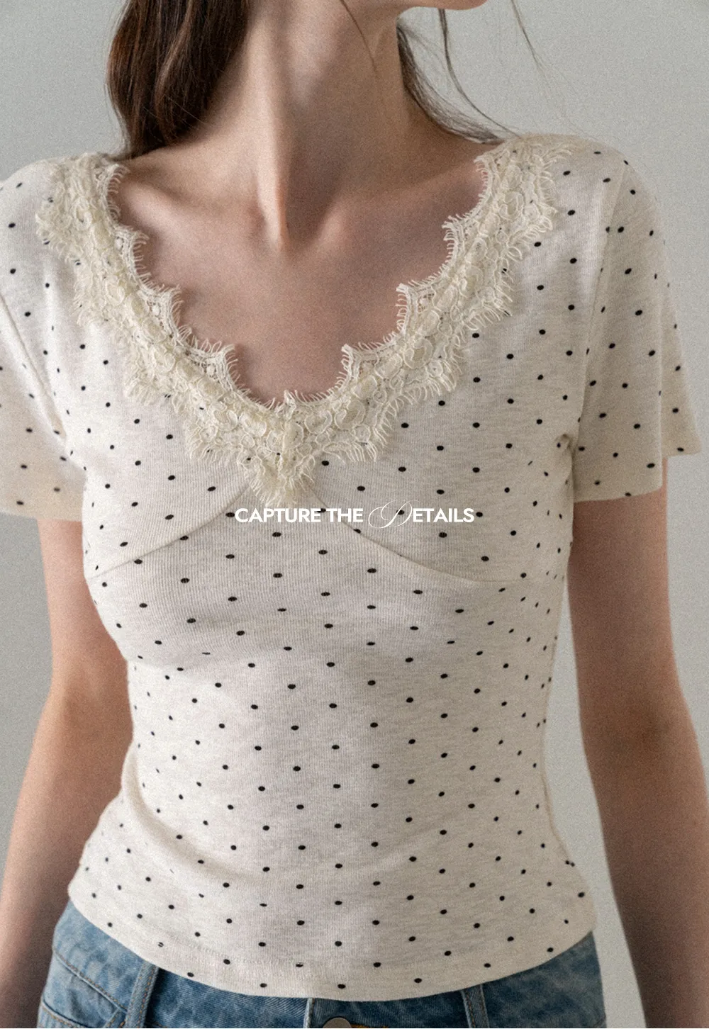 Polka Dot Short Sleeve T Shirt