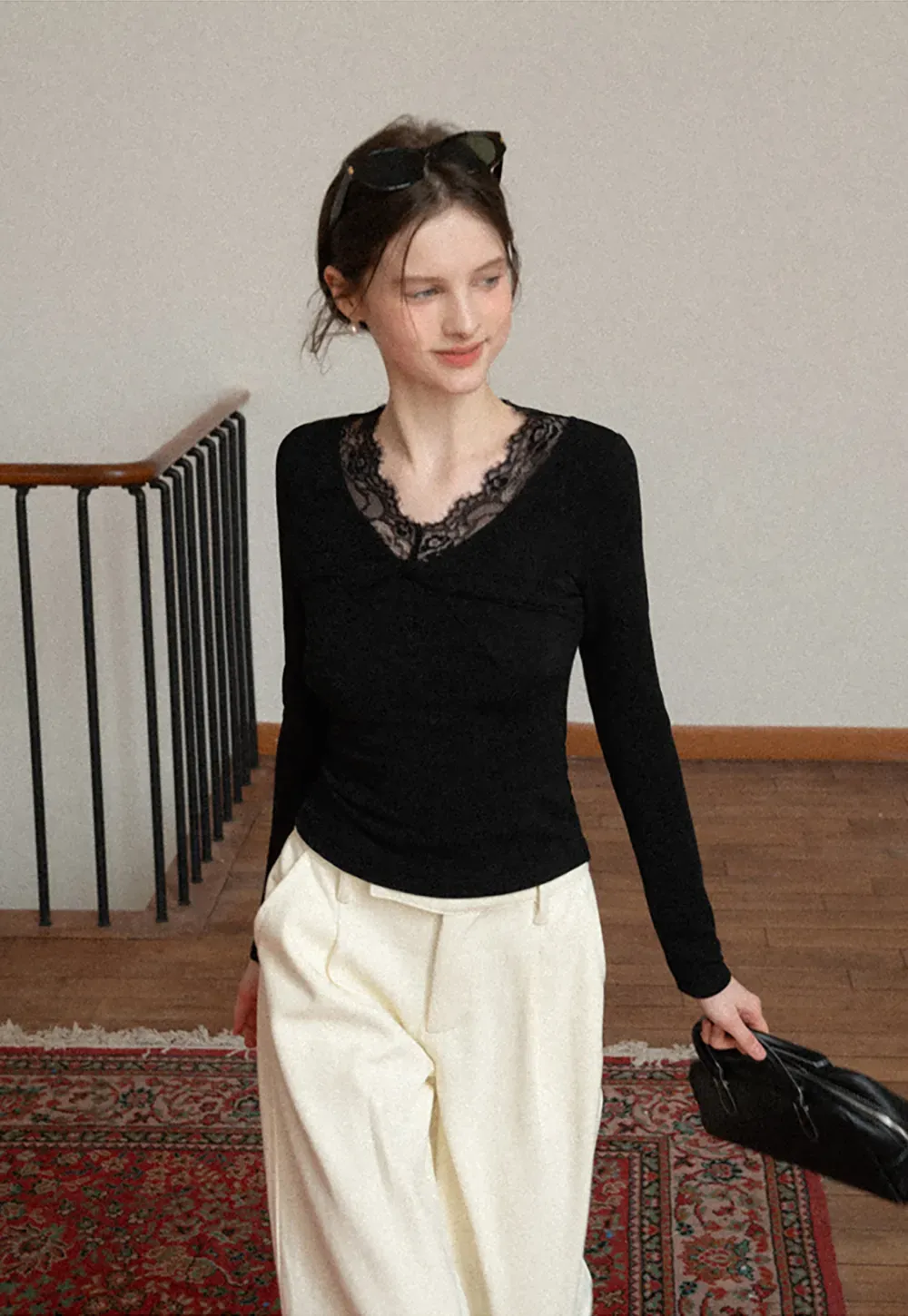 Dark Denim Wide-Leg Pants