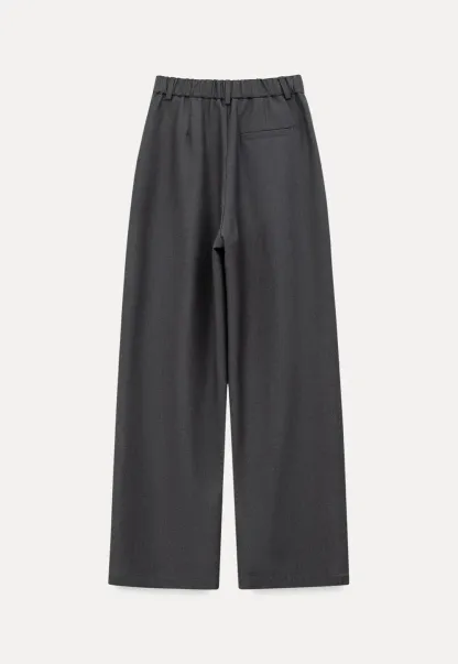 Wide Leg Pleated Casual Pants