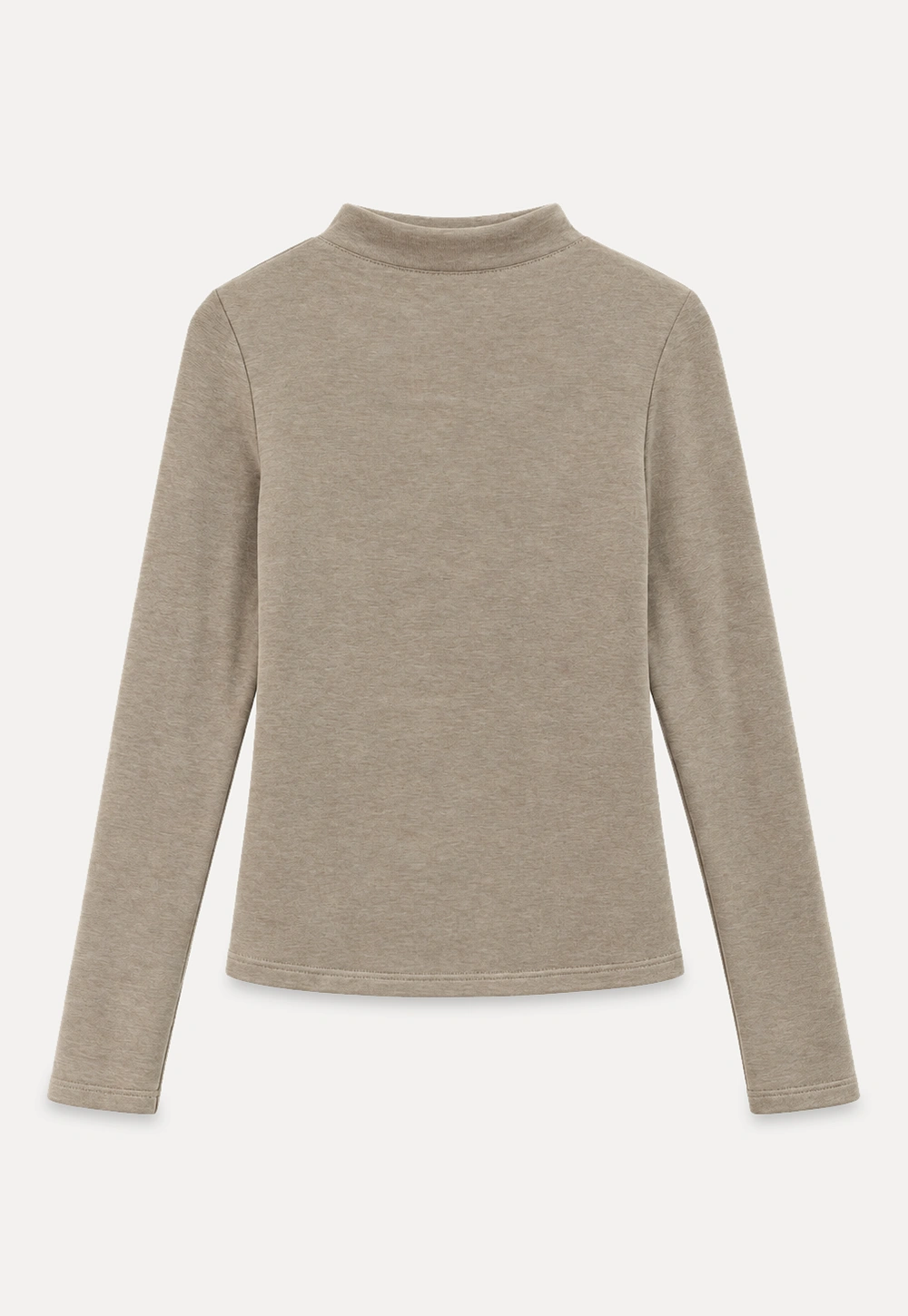 Asymmetrical Draped High Neck Long Sleeve Top