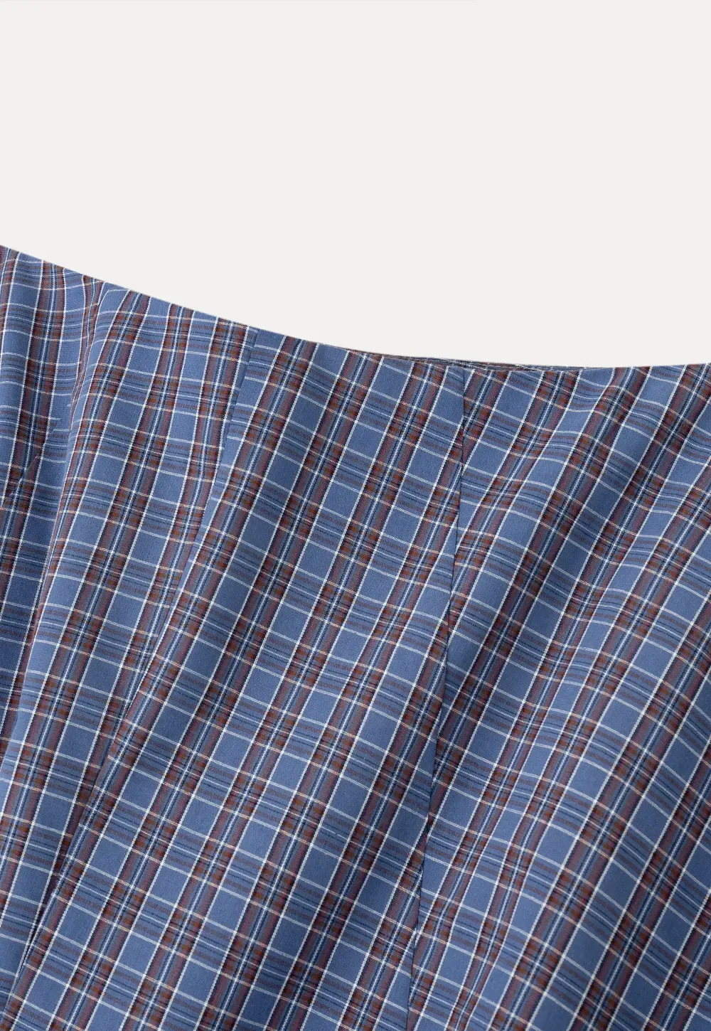 Plaid A-line Midi Skirt