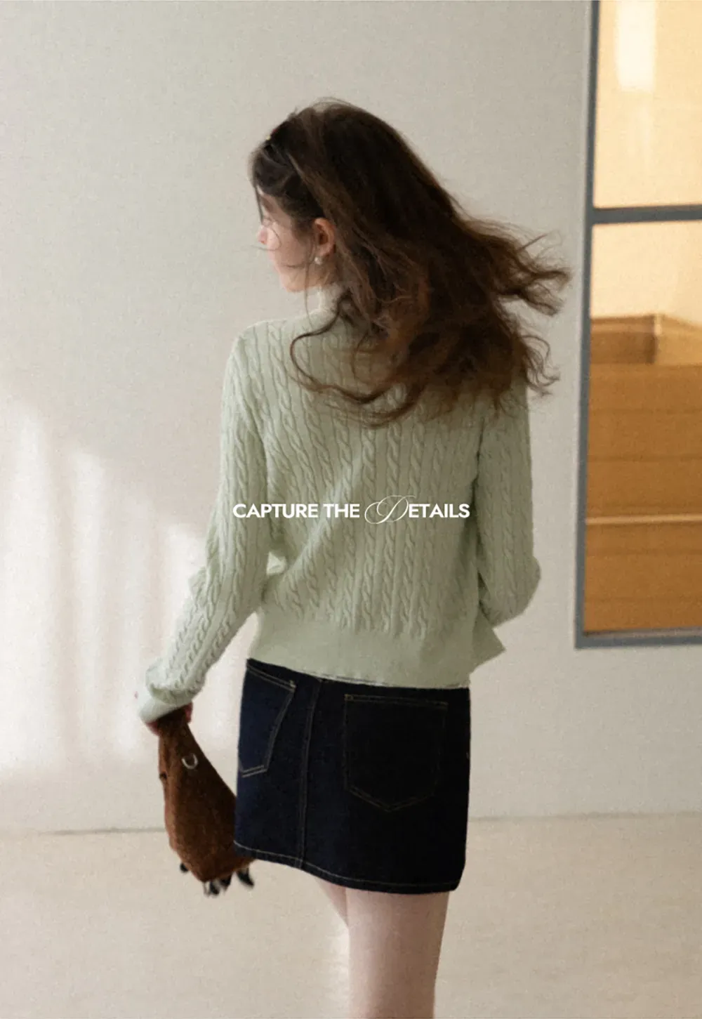 Cable Knit Long Sleeve Sweater Top