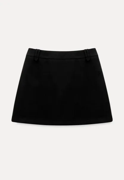 Elegant High Waist Mini Skirt with Belt Detail