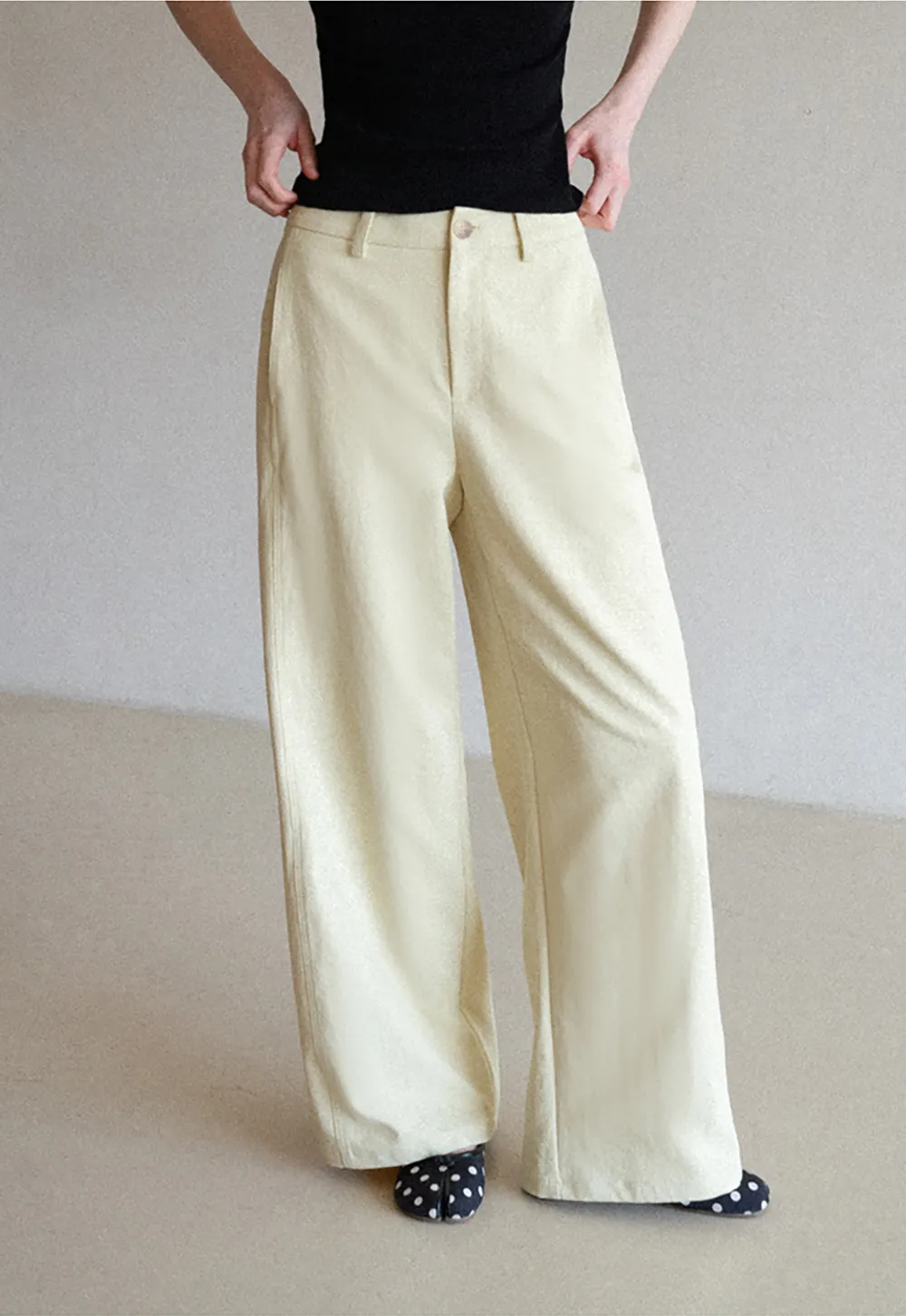 Wide Leg Casual Pants with Front Pockets