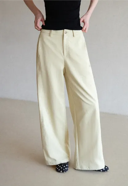 Wide Leg Casual Pants with Front Pockets