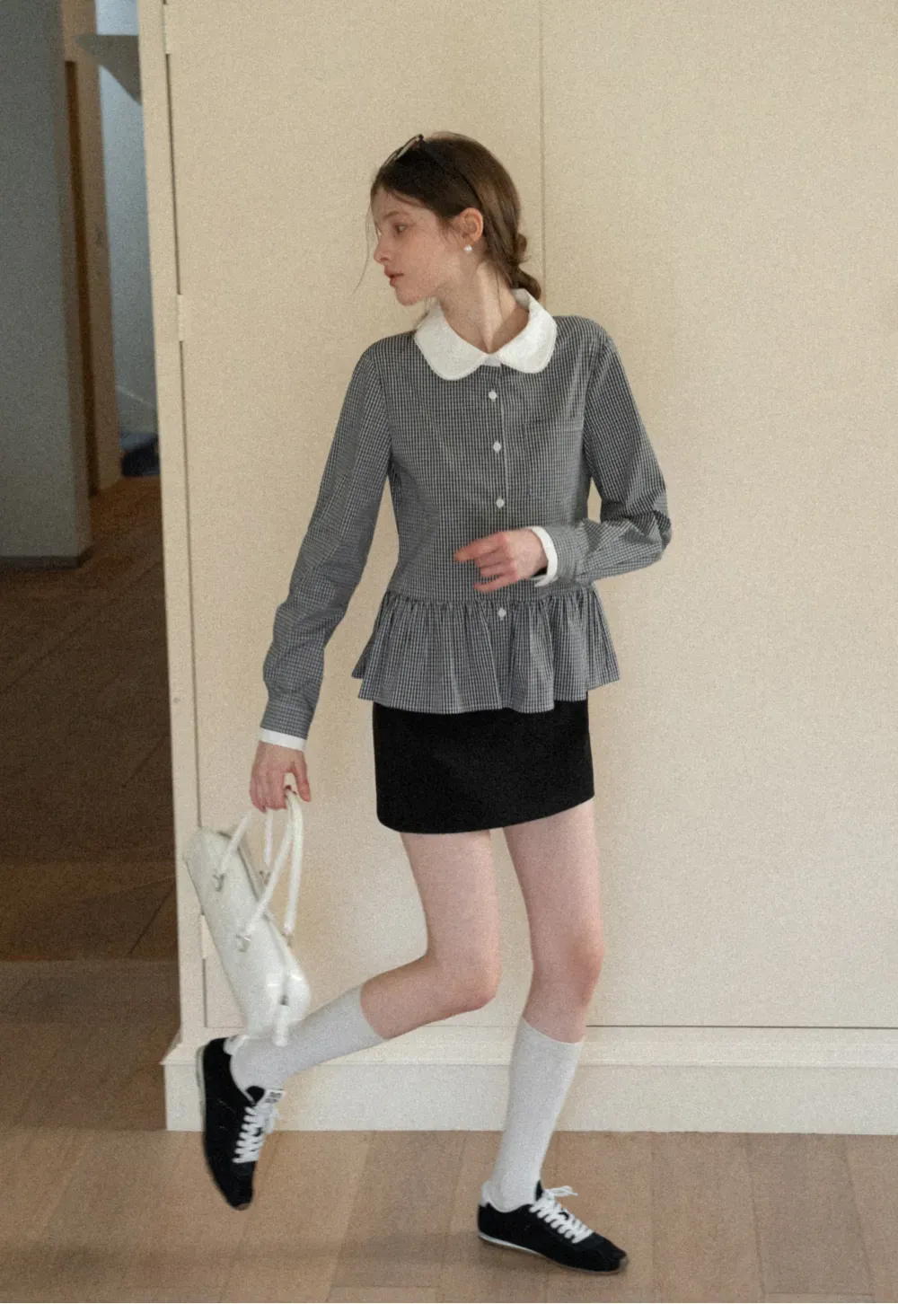 Elegant High Waist Mini Skirt with Belt Detail