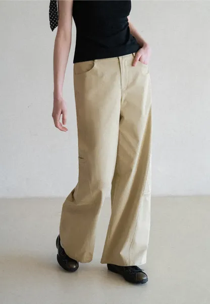 Wide Leg Casual Pants with Front Pockets