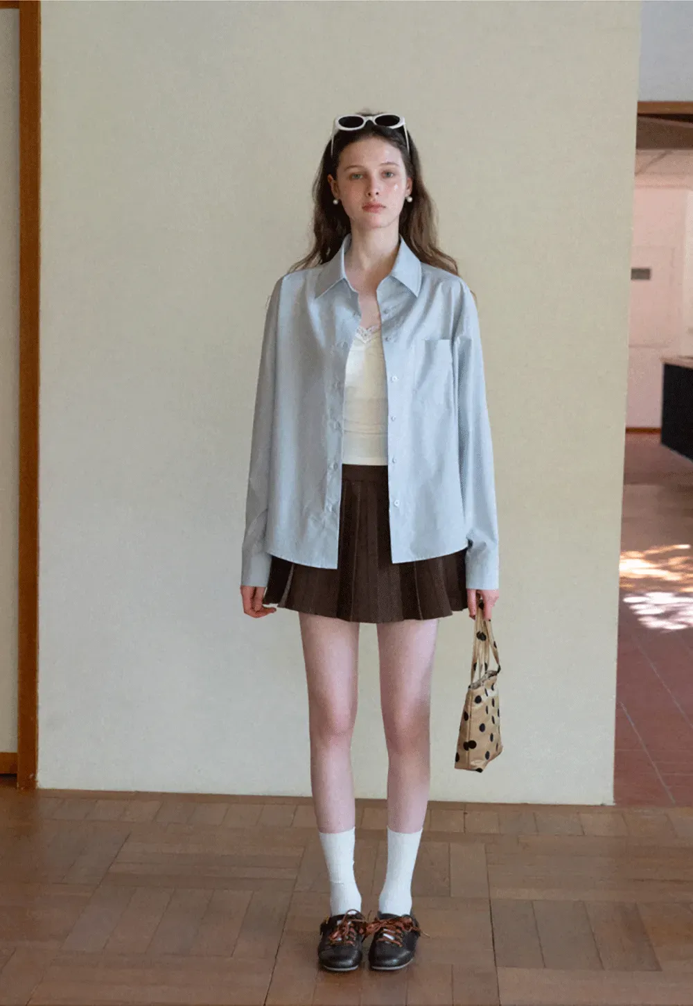 Classic button down shirt with rolled sleeves